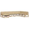 vidaXL Outdoor-Sofagarnitur 8 stk. Wei&szlig; und Beige Massivholz Akazie
