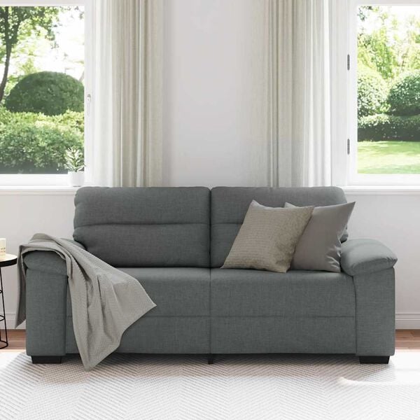 vidaXL 2-Sitzer-Sofa Dunkelgrau 180x81x84 cm Stoff