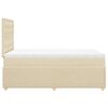 vidaXL Boxspringbett mit Matratze Creme 120x190 cm Stoff
