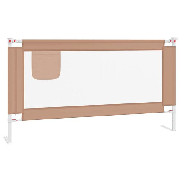 vidaXL Kleinkind-Bettschutzgitter Taupe 160x25 cm Stoff