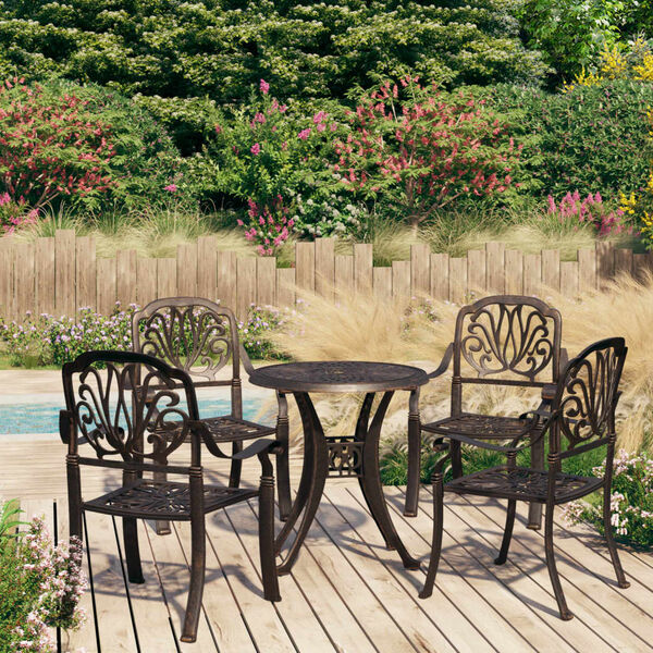 vidaXL 5-tlg. Bistro-Set Aluminiumguss Bronzen