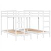 vidaXL Dreifach-Etagenbett Wei&szlig; 200x200/80x200 cm Massivholz Kiefer