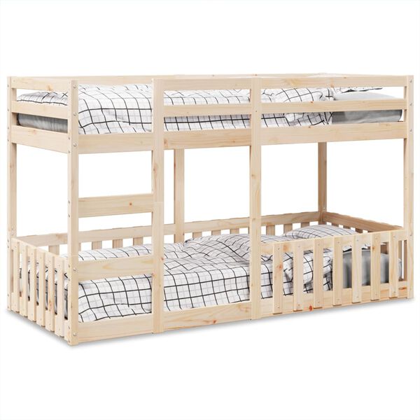vidaXL Etagenbett 80x200 cm Massivholz Kiefer
