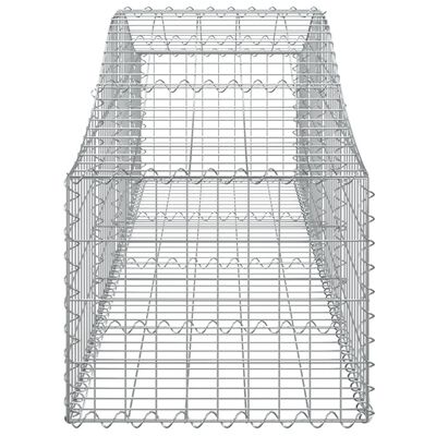 vidaXL Gabionen mit Hochbogen 8 Stk. 200x50x40/60 cm Verzinktes Eisen