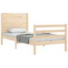 vidaXL Massivholzbett mit Kopfteil 100x200 cm