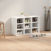 vidaXL Schuhschrank mit Regal Wei&szlig; 77,5 x 30 x 51 cm Holzwerkstoff