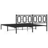 vidaXL Bettgestell mit Kopfteil Metall Schwarz 180x200 cm