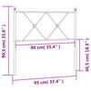 vidaXL Ersatz-Kopfteil Metall Schwarz 90 cm