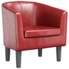 vidaXL Clubsessel Weinrot Kunstleder