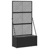 vidaXL Garten-Pflanzgef&auml;&szlig; Schwarz 70 x 30 x 135 cm Metall