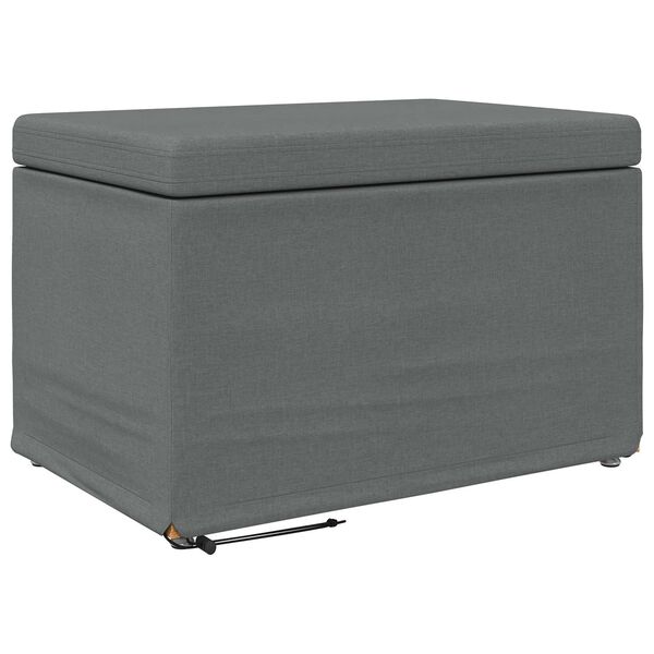 vidaXL Hocker Dunkelgrau 61 x 41 x 40 cm Stoff und Pressholz