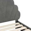vidaXL Kinderbettgestell mit Kopfteil Dunkelgrau 80 x 200 cm Samt
