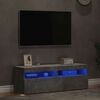 vidaXL TV-Schr&auml;nke LED-Leuchten 2 Stk. Betongrau 60x35x40 cm