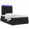 vidaXL Bett mit Stauraum und LED Schwarz 120 x 200 cm Polyester