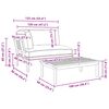 vidaXL Sofa Set mit Kissen Uni 2 pcs Beige Massivholz Akazie