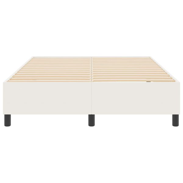vidaXL Plattformbettgestell Creme 140 x 200 cm Stoff