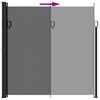 vidaXL Seitenmarkise Ausziehbar Schwarz 200x600 cm