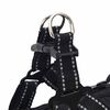 vidaXL Hundemantel mit Geschirr Schwarz M Fleece und Polyester