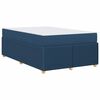 vidaXL Bettrahmen mit Matratze Blau 120 x 200 cm Stoff