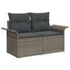 vidaXL Gartensofa-set mit Speicher 8 pcs Grau Poly-Rattan