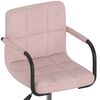 vidaXL Esszimmerst&uuml;hle 2 Stk. Drehbar Rosa Samt