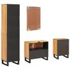vidaXL Badezimmer Sets mit Schubladen mit Regal Natur Massivholz Mango
