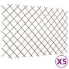vidaXL Weidenzaun-Rankgitter 5 Stk. 180x120 cm