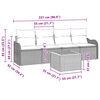 vidaXL Gartensofa-set mit Speicher 5 pcs Beige und Creme Poly-Rattan
