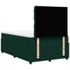 vidaXL Boxspringbett mit Matratze Dunkelgr&uuml;n 120x200 cm Samt