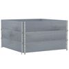 vidaXL Paletten-Aufsatzrahmen 3 Stk. Grau 100x100 cm Massivholz Kiefer