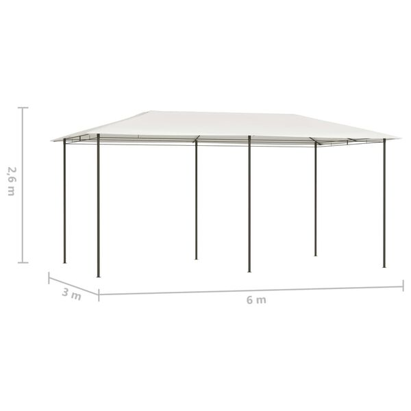 vidaXL Pavillon 2,98x5,3x2,59 m Creme 160 g/m&sup2;