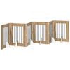vidaXL Klappbares Hundetor mit St&auml;ndern 6 stk. Artisan-Eiche 362 cm