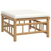 vidaXL 4-tlg. Garten-Lounge-Set mit Cremewei&szlig;en Kissen Bambus