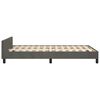 vidaXL Bettgestell ohne Matratze Dunkelgrau 120x190 cm Samt