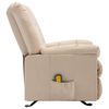 vidaXL Massagesessel Creme Stoff