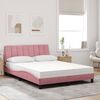 vidaXL Bett mit Matratze "Hanko" Rosa 140x200 cm Samt