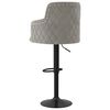 vidaXL Barhocker 2 Stk. Hellgrau Samt