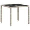 vidaXL Garten Essgruppe 5 pcs Hellgrau Poly-Rattan