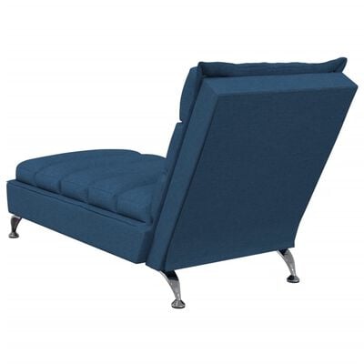 vidaXL Chaiselongue mit Kissen Blau Stoff