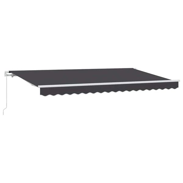 vidaXL Einziehbare Markise Anthrazit 350 x 200 cm Stoff