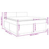 vidaXL Boxspringbett mit Matratze Blau 180x200 cm Stoff