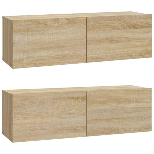 vidaXL 6-tlg. TV-Schrank-Set Sonoma-Eiche Holzwerkstoff