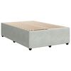 vidaXL Boxspringbett mit Matratze Hellgrau 120x190 cm Samt