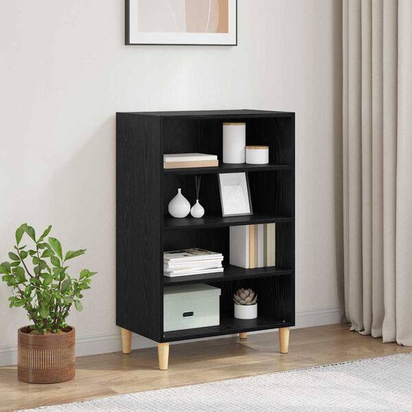 vidaXL Sideboard Schwarz Eichen-Optik 57 x 35 x 89,5 cm Holzwerkstoff