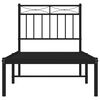 vidaXL Bettgestell mit Kopfteil Metall Schwarz 75x190 cm