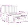 vidaXL Boxspringbett mit Matratze Creme 180x200 cm Stoff