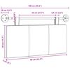 vidaXL H&auml;ngevorderseite Wandmontiert Creme 100 x 55 x 5 cm Stoff