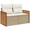 vidaXL Garten-Sofa-Set mit Kissen 10 pcs Beige und Creme
