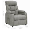 vidaXL Relaxsessel Hellgrau Stoff