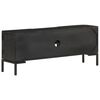 vidaXL TV-Schrank Schwarz 115x30x46 cm Massivholz Mango